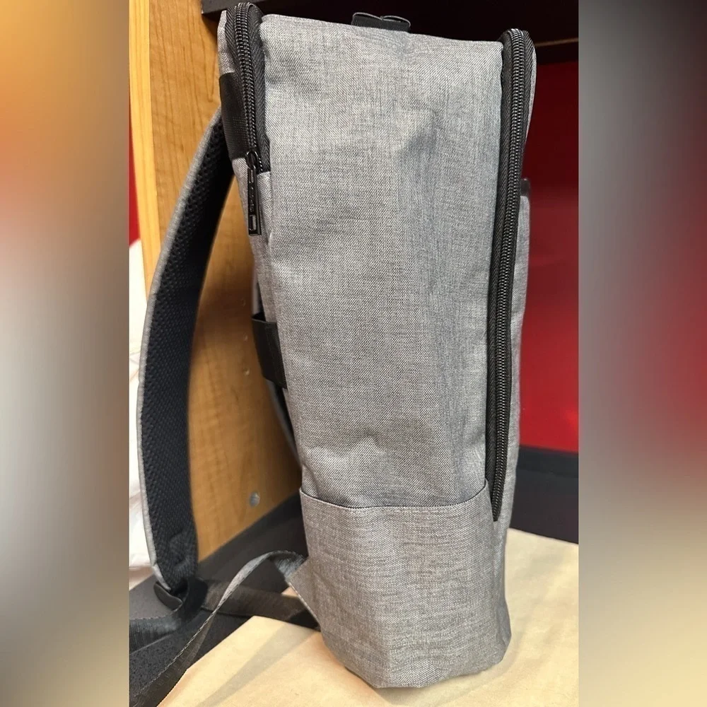 NWOT CRG Prestige Gray & Black Backpack with Adj Shoulder Straps & Multi Handles